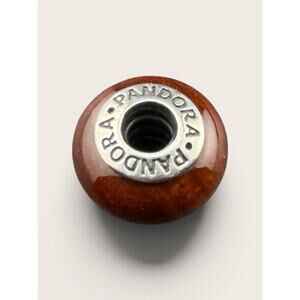 Authentic Pandora Muirapiranga Wood Charm Bead 925 ALE Retired Amazon Wood